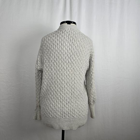 Universal Thread Honeycomb Cable Knit Cardigan Women's L Beige Open Front - Picture 8 of 16